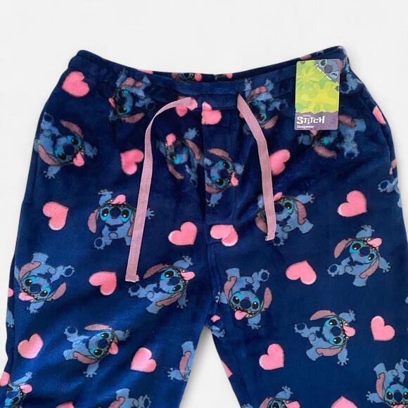 Disney Lilo & Stitch blue and pink pijamas pants sleepwear - size L - Picture 1 of 6